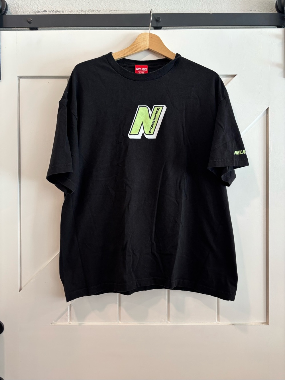 Full Send Nelk Boys T-Shirt Black XL FW20 Graphic Logo Tee Streetwear 23x26.5